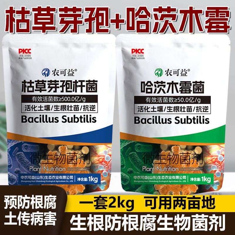枯草芽孢菌杆菌哈茨木霉菌生根防根腐套餐微生物菌剂正牌农用菌肥