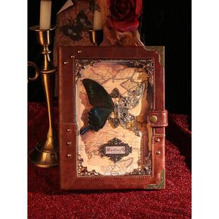 手帐覆古女孩蝴蝶日记高价值笔记本高端精致手帐A5活页