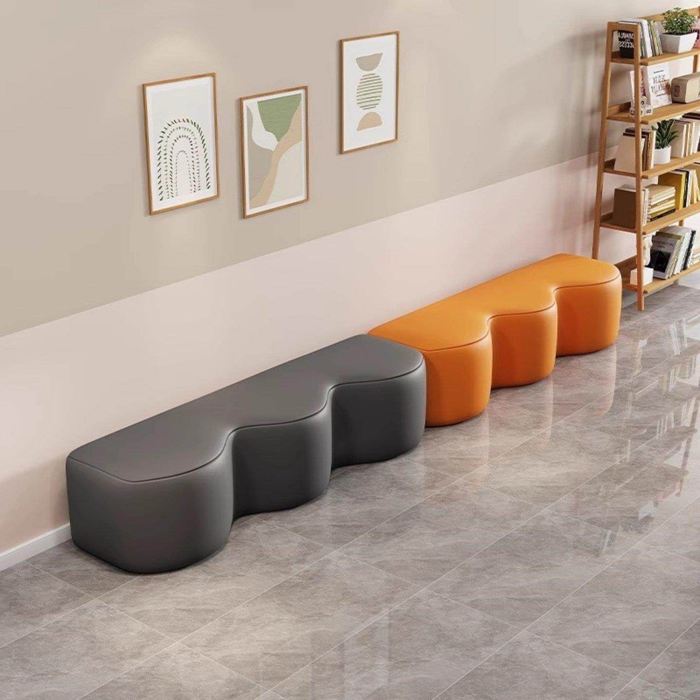 创意舞蹈培训休息等候区小沙发长条凳幼儿园波浪型沙发椅组合卡座,商业/办公家具,沙发,淘宝优惠券,粉丝福利购,淘宝优惠卷