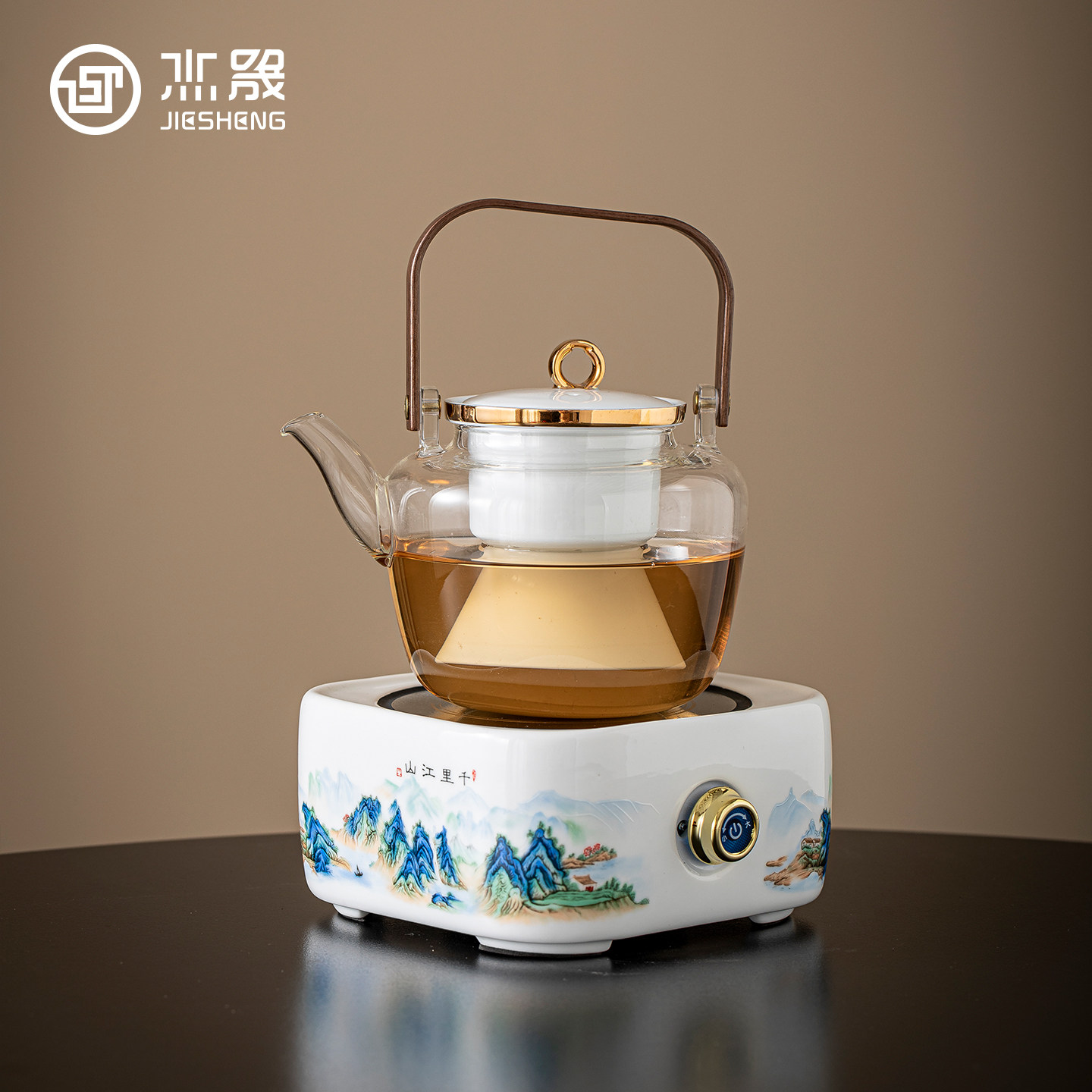 杰晟2026新款围炉煮茶器具烤奶壶家用陶瓷茶壶古法高档电陶炉套装