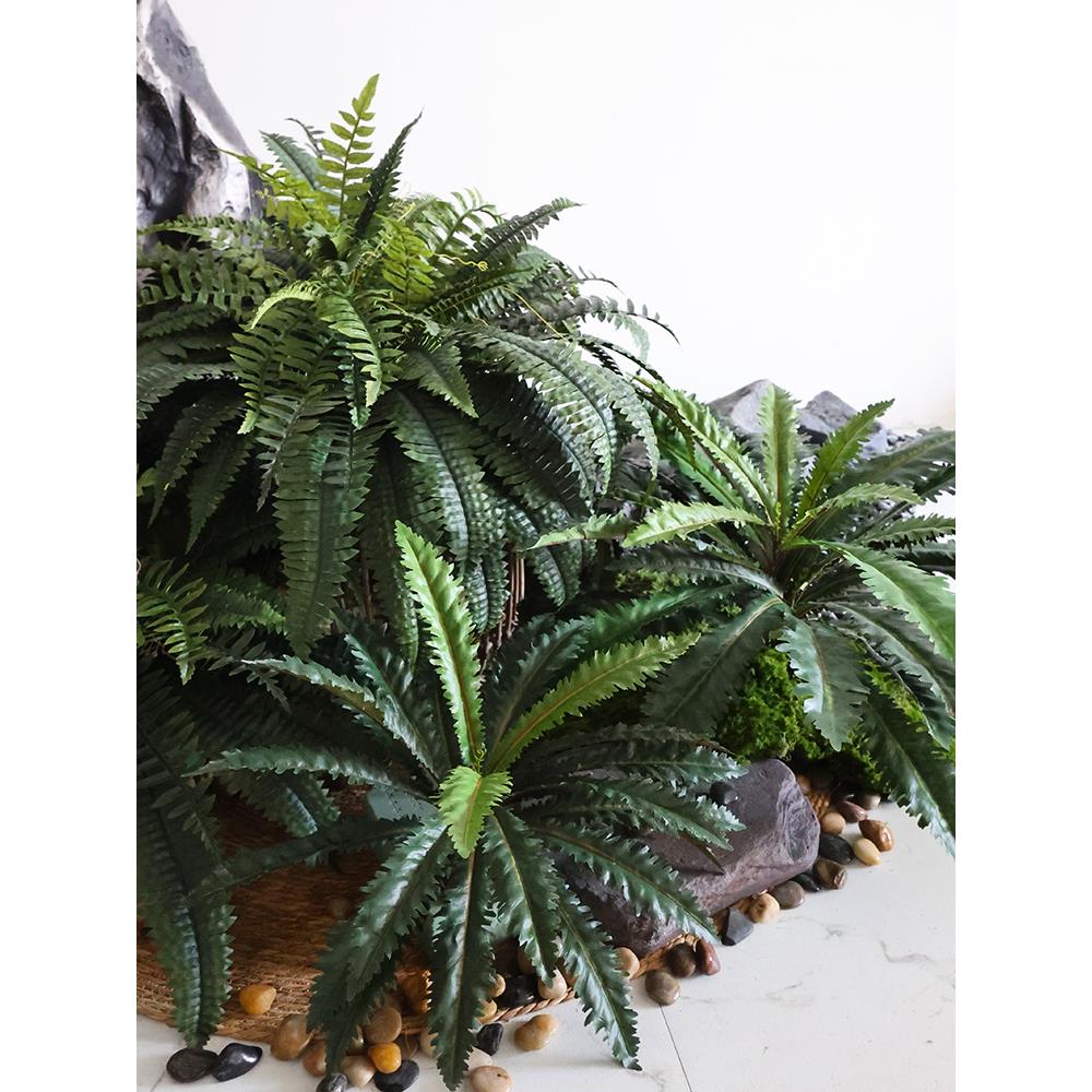 超大束波斯蕨叶肾蕨仿真长厥叶植物餐厅店铺民宿墙面花槽插花造景