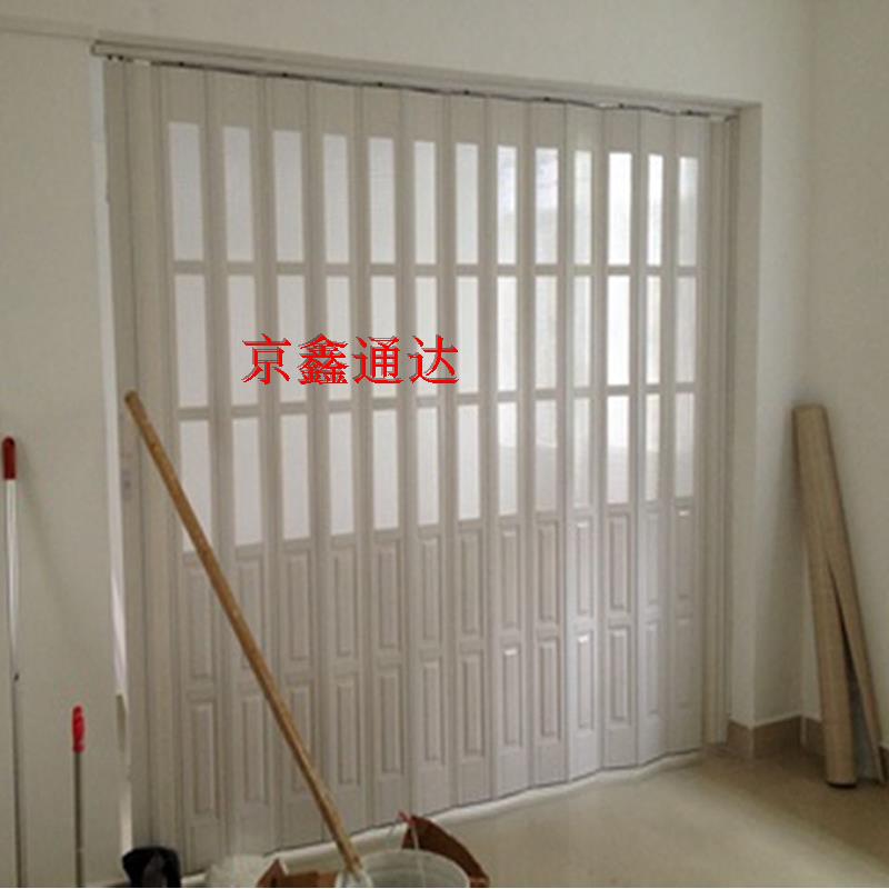 保温卷帘门电动车库门手动卷闸门商场水晶卷拉推拉门 PVC折叠门
