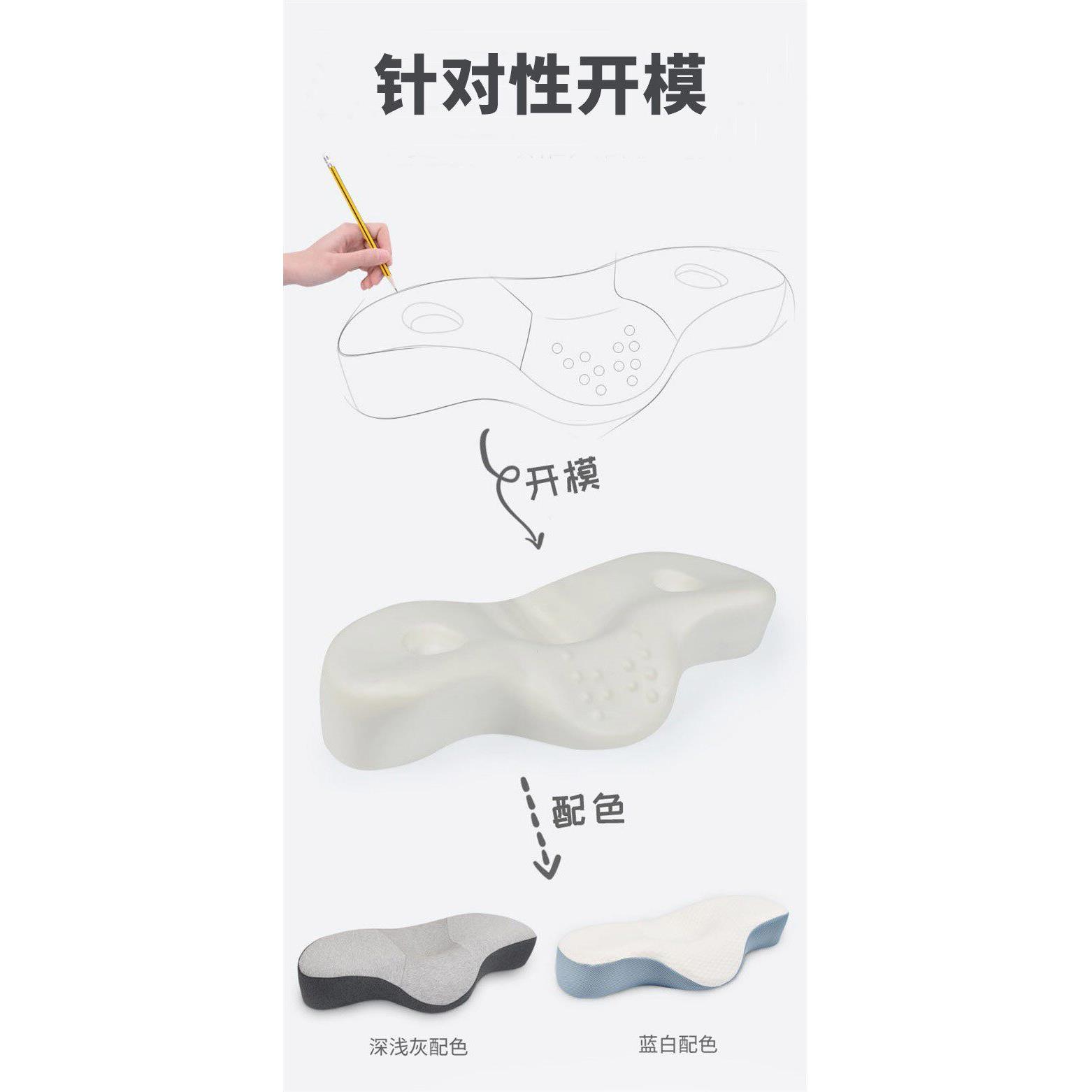 颈友颈椎枕头太空记忆棉填充物低薄枕硬适中透气枕头带外套