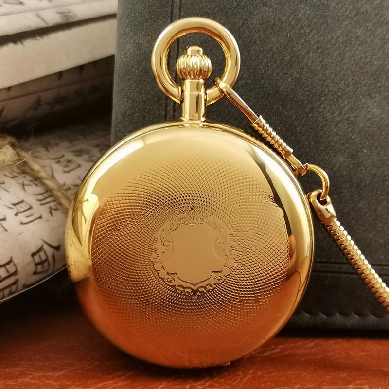 纯铜老式怀表男款机械复古发条中古黄铜双开关盖翻盖老年人中国风