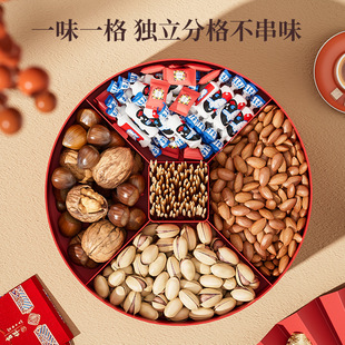 干果盘糖果盒家用客厅茶几零食收纳轻奢高档三层分格乔迁结婚新年
