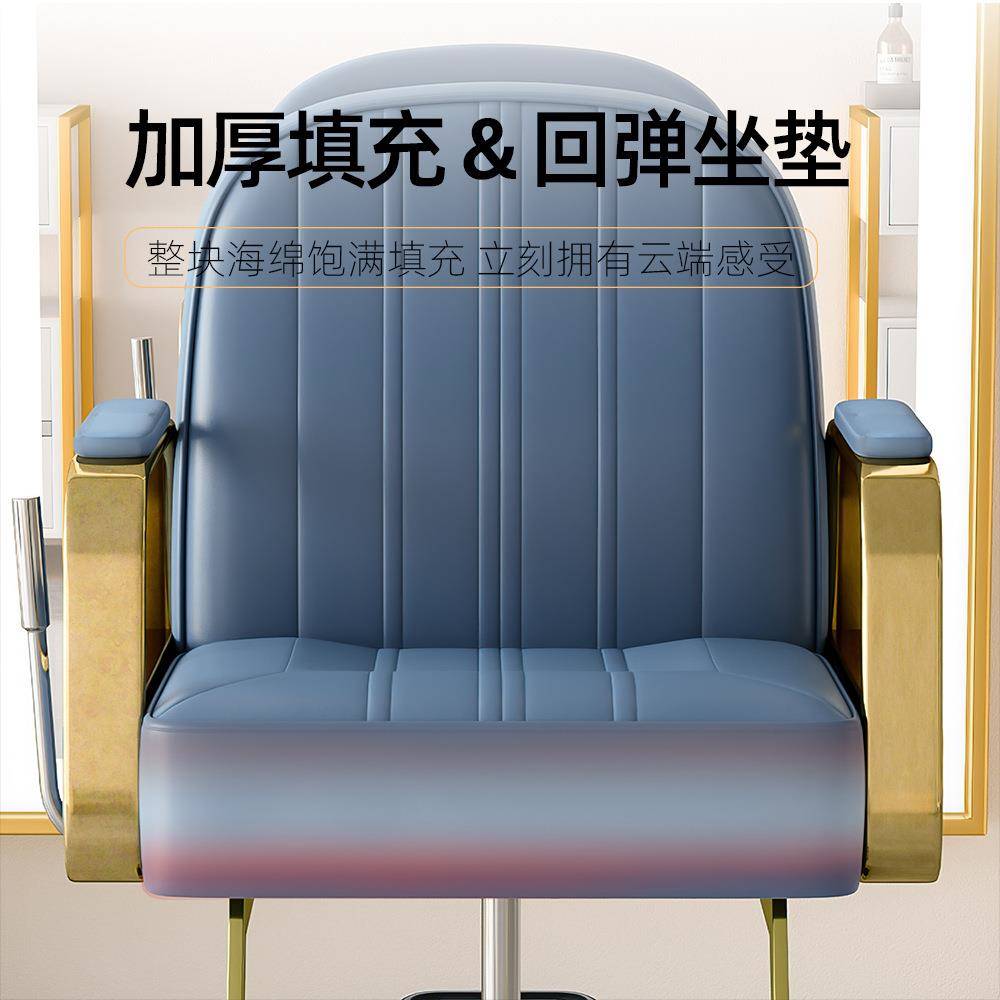 理发椅子美发椅发廊烫染专用理发椅子剪发椅皮质座椅可升降可旋转