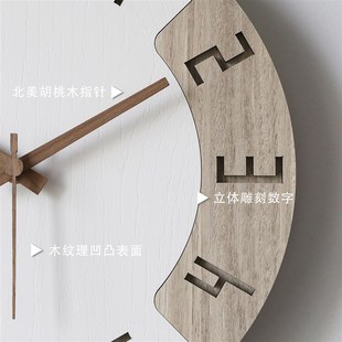 2025新款 北欧挂钟静音家用现代钟表圆形客厅卧室简约挂表个性 时尚