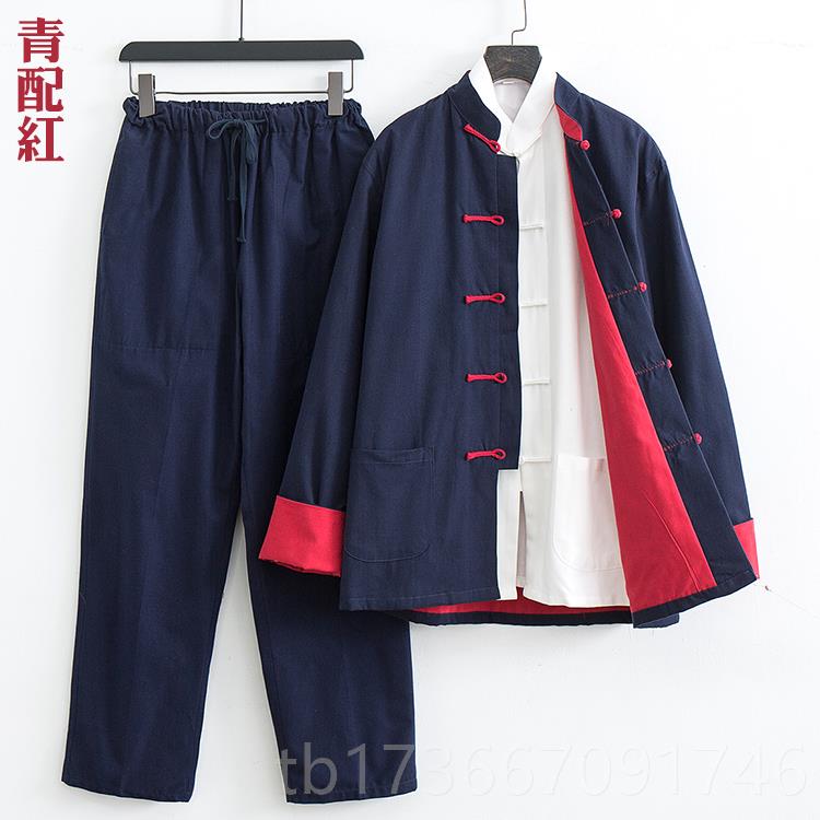 高档功夫装中式唐装男李套三件套汉服叶问咏春小龙装同款极服武太