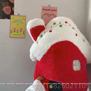 饰毛绒玩枕圣诞树麋公仔抱鹿床上靠枕雪人礼 高档INS圣诞节偶日装
