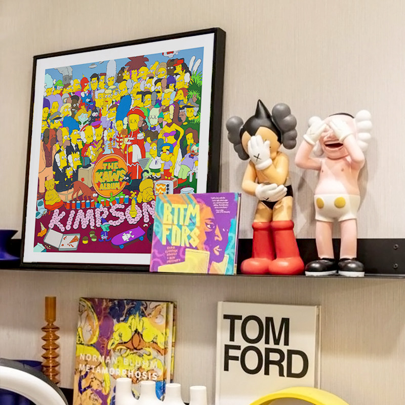 潮流艺术TheSimpson版画辛普森一家挂画潮牌装饰画kaws联名挂画