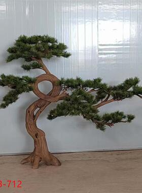 仿真松树罗汉松树美人松树装饰楼梯客厅橱窗酒店商场布景摆件假树