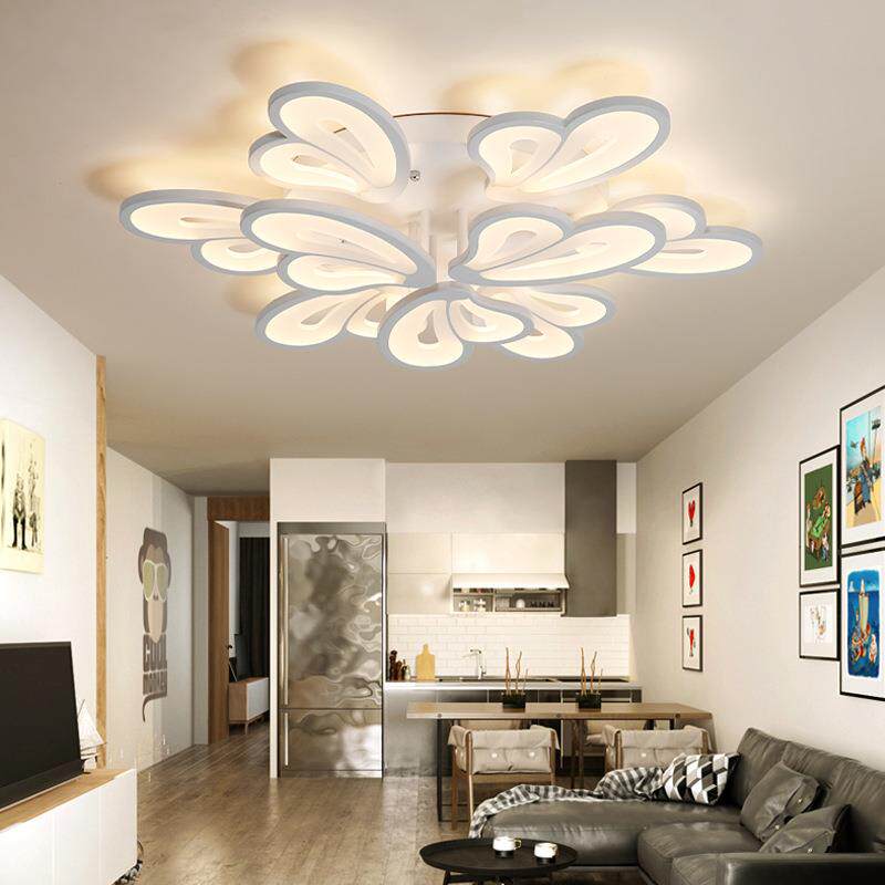 主卧室灯简约现代圆形LED吸顶灯创意客厅心型灯温馨浪漫房间灯具