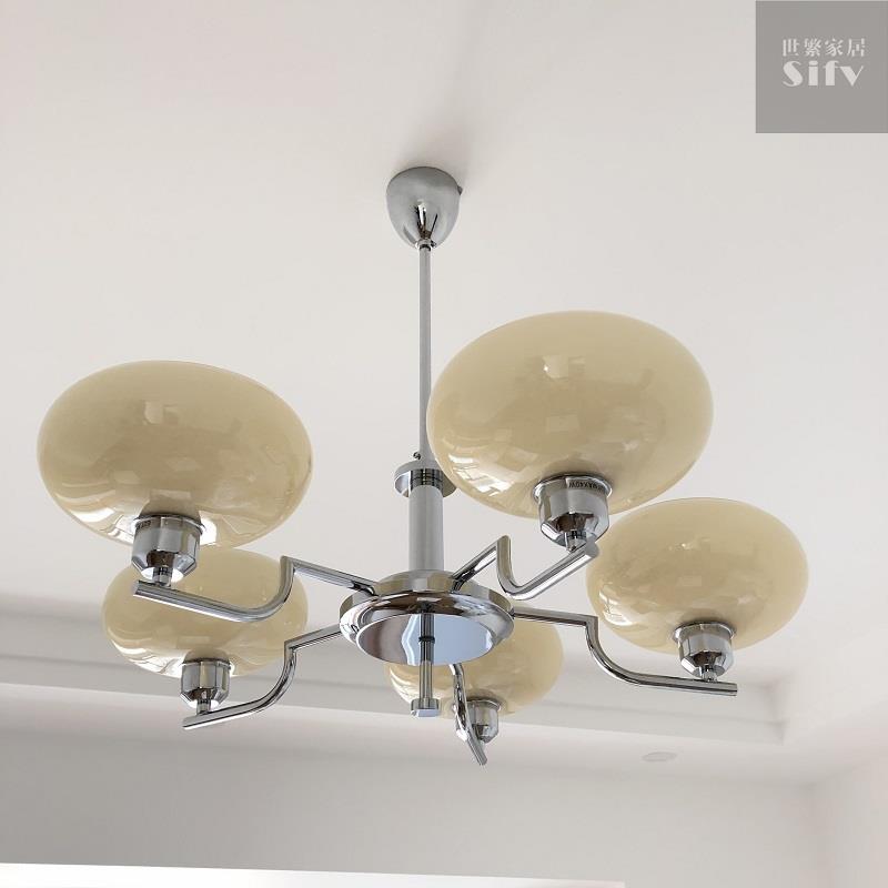 包豪斯吊灯客厅奶油风卧室书房复古餐厅灯法式中古风卧室声控灯具