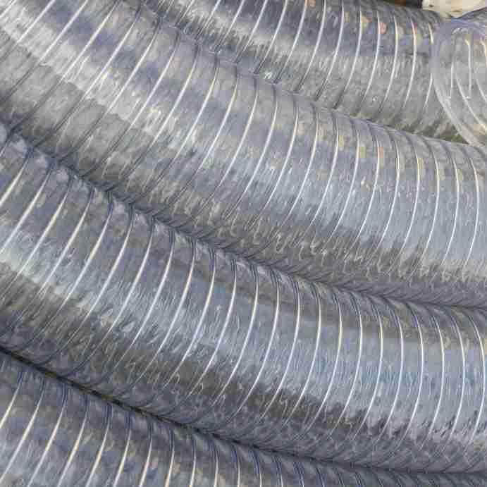 110-300mm大口径工业排水钢丝软管大流量吸水输送耐负压pvc钢丝管