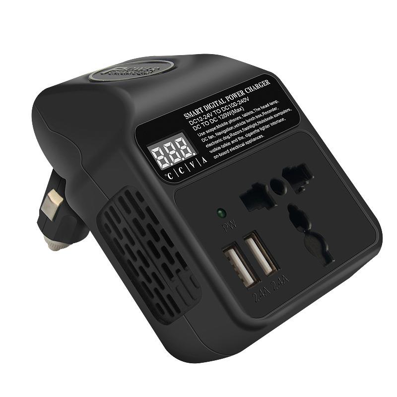车载逆变器12/24V转220V汽车插座充电器电源转换器车用逆变器150W