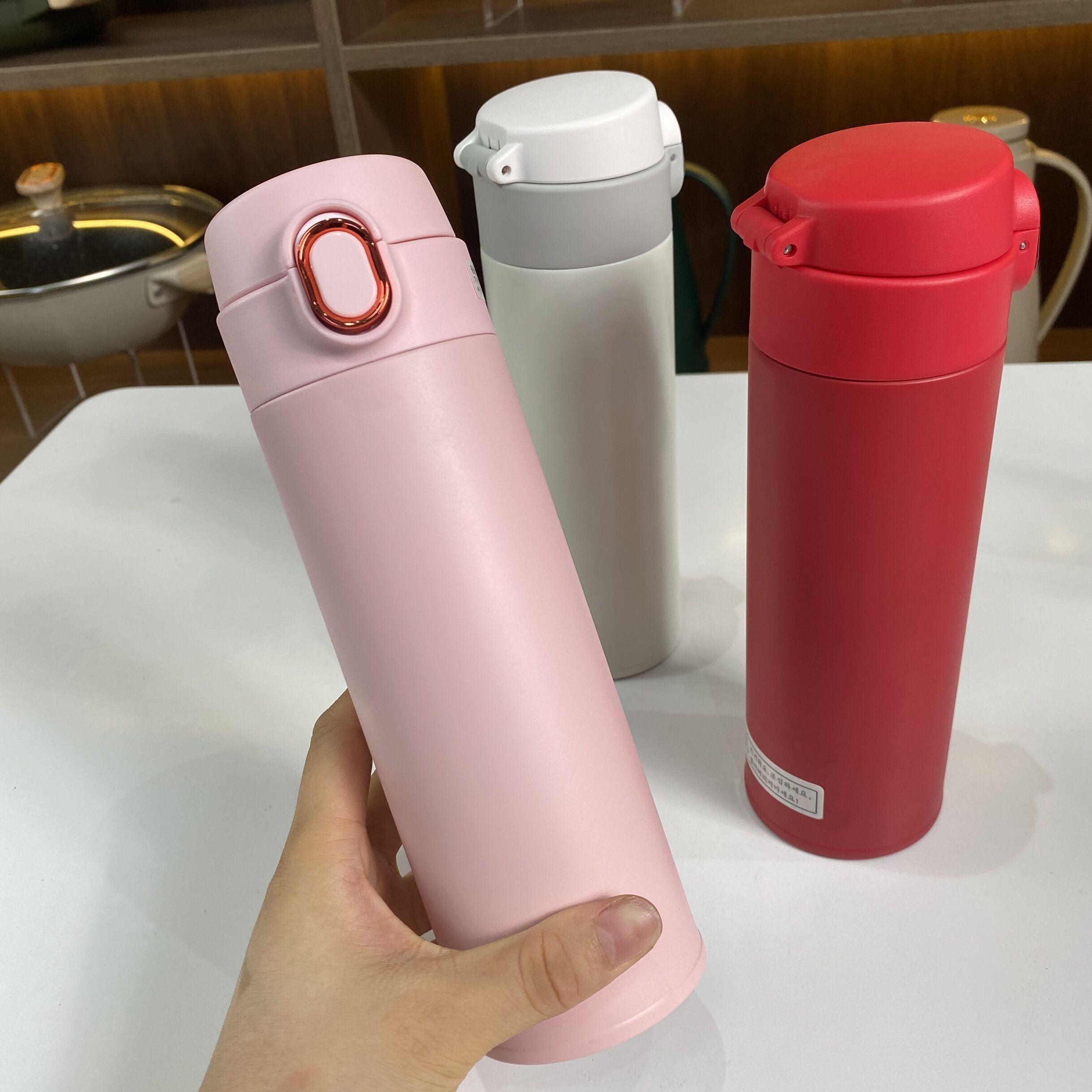 原单好货~保温杯不锈钢大容量男女水杯超轻便携弹跳水杯450ml