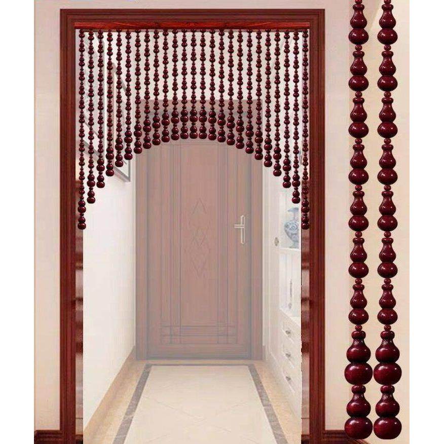 门帘弧形拱形珠帘桃木葫芦帘风水帘子卧室厨房化妆室门对门免打孔,居家布艺,珠帘/挂帘,淘宝优惠券,粉丝福利购,淘宝优惠卷