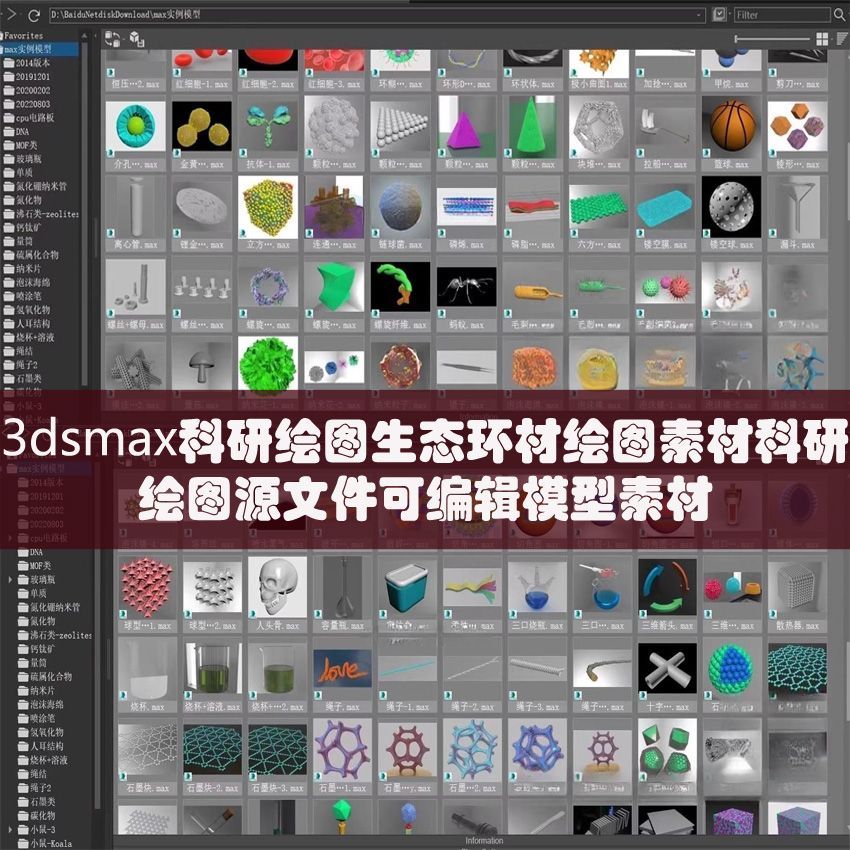科研绘图素材画图制图PPT模板实验仪器设备多面纳米可编辑3D素材
