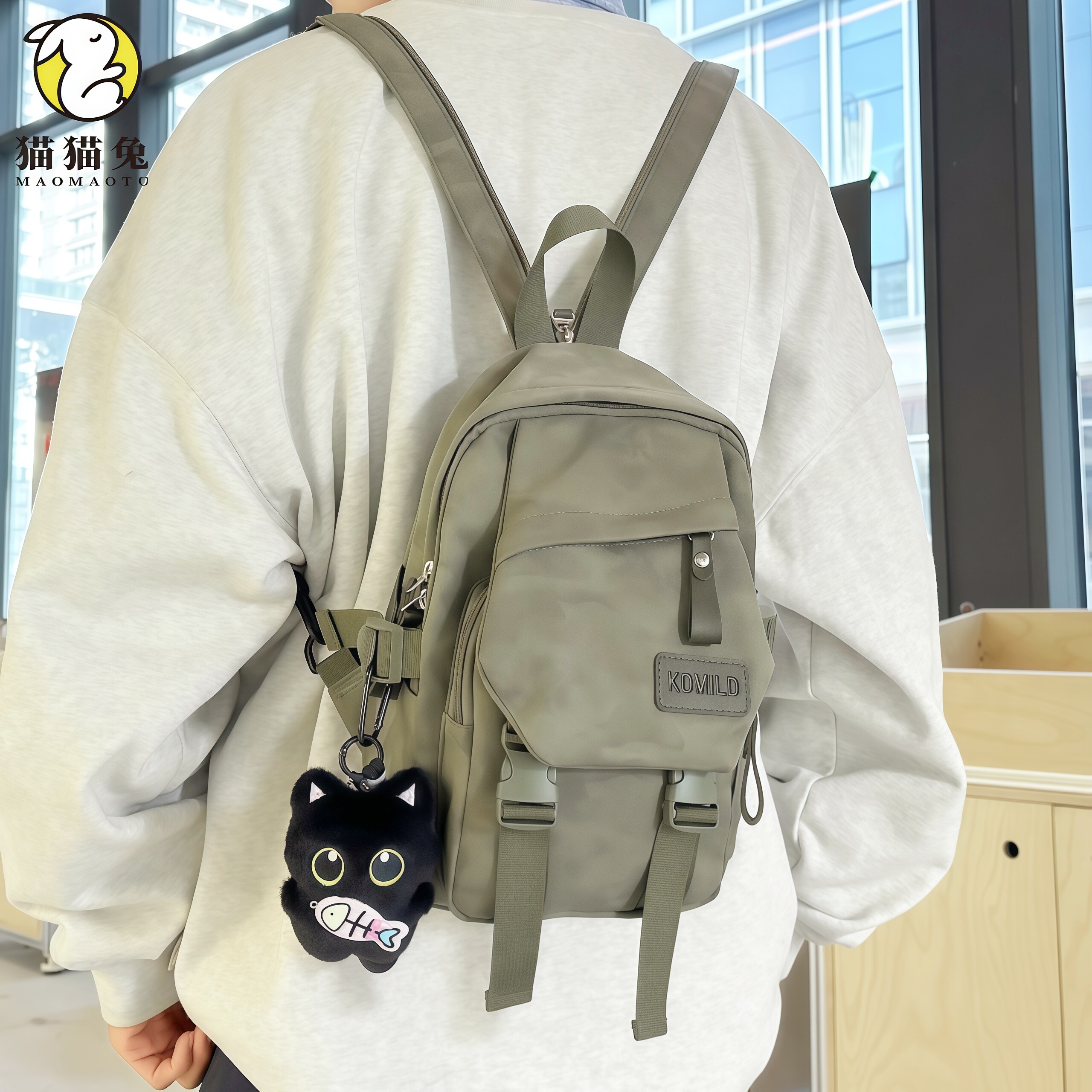 单双肩三用胸包男女生户外通勤出行便携斜挎包学生百搭休闲小背包