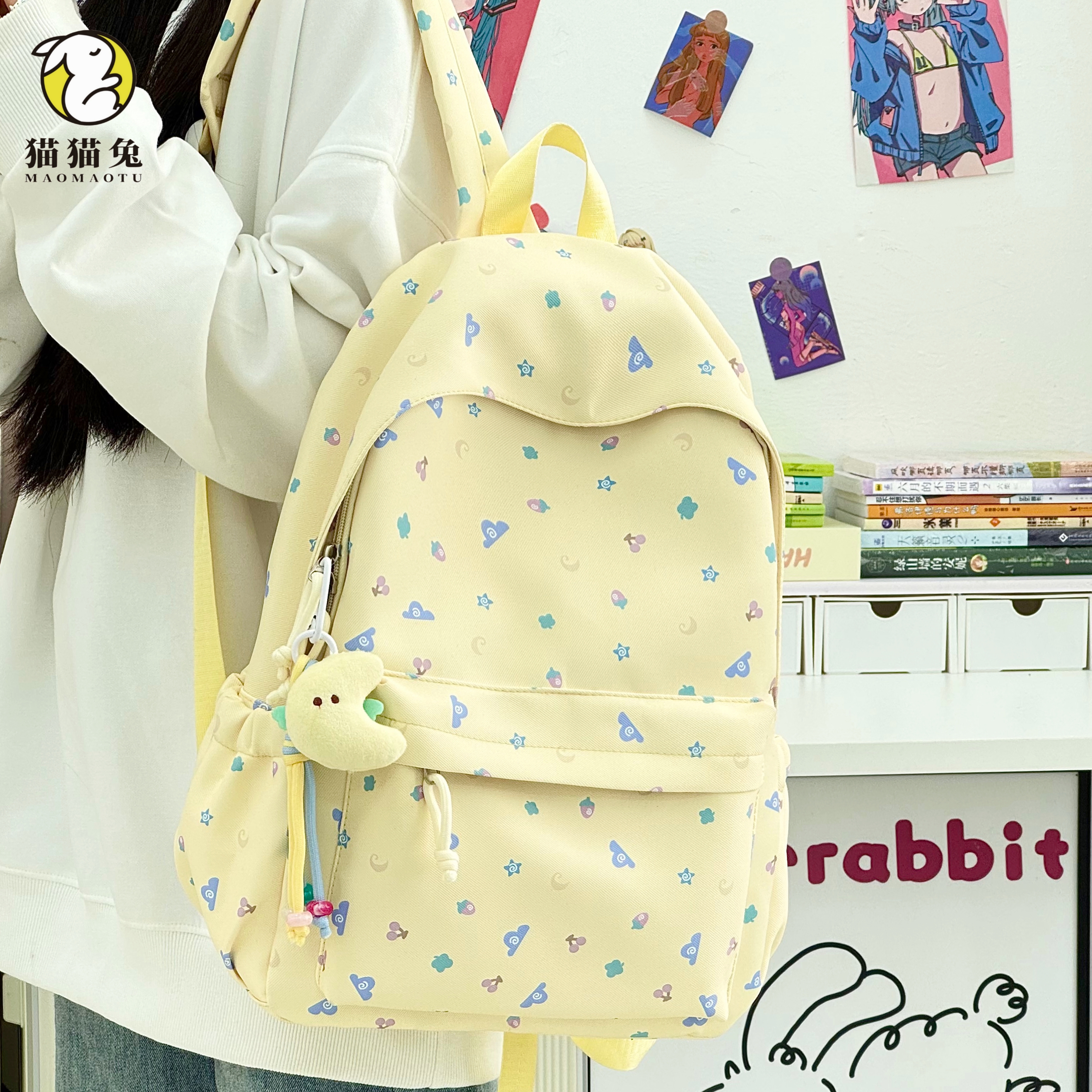 高颜值韩版可爱卡通大容量双肩包