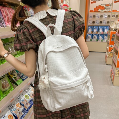 韩系ins风高颜值女生格子书包