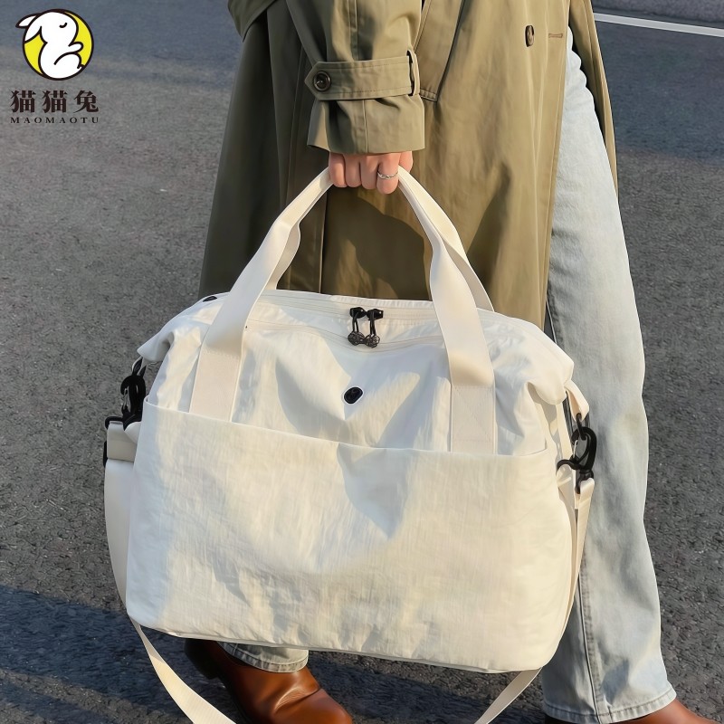 旅行包小型轻便女士白色纯色简约2025新款20*30*40登机行李包女,箱包皮具/热销女包/男包,旅行袋,淘宝优惠券,粉丝福利购,淘宝优惠卷