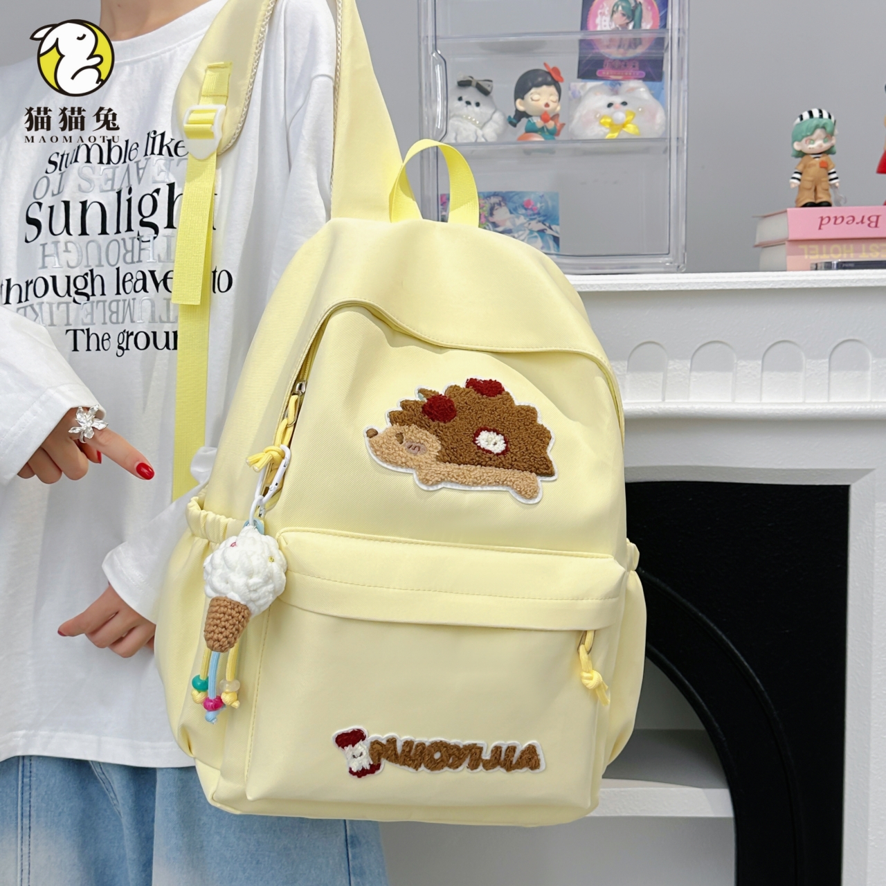 ins风小众大容量超好看的双肩包