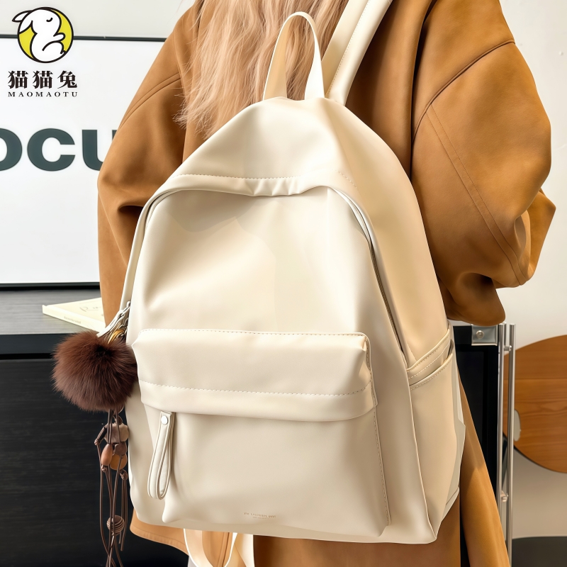 女大学生通勤皮质双肩包旅行包