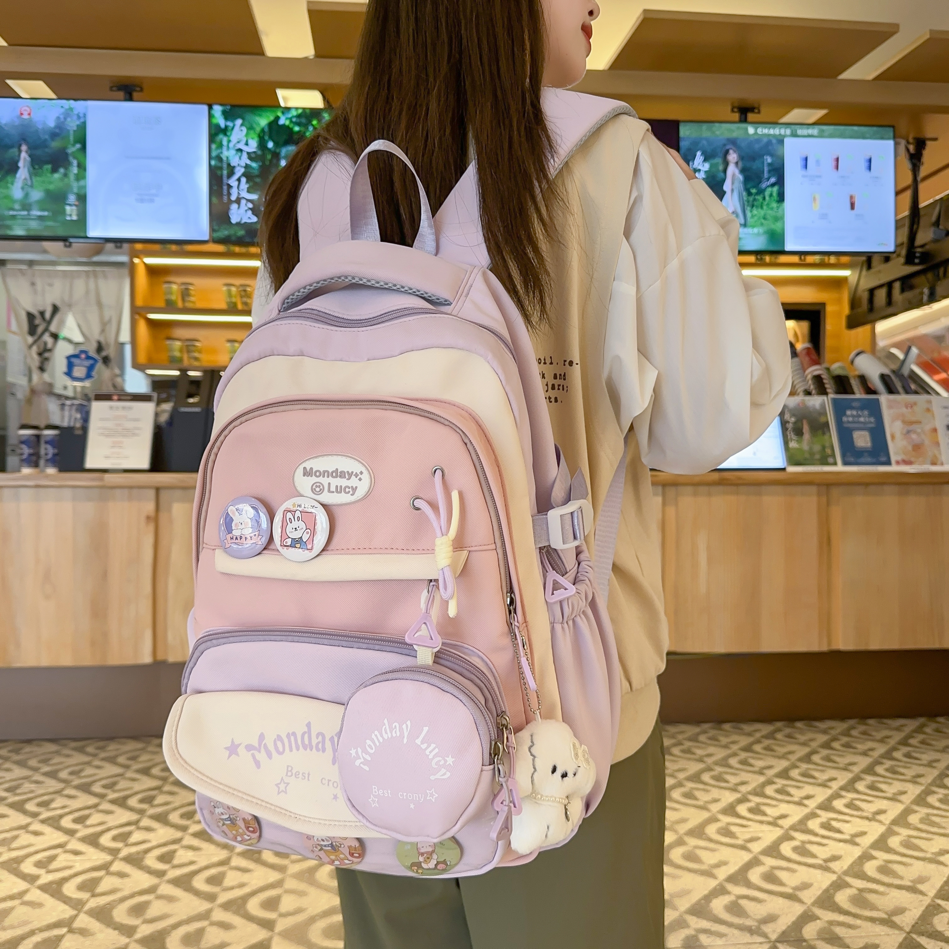 书包初高中女生小学生减负双肩包