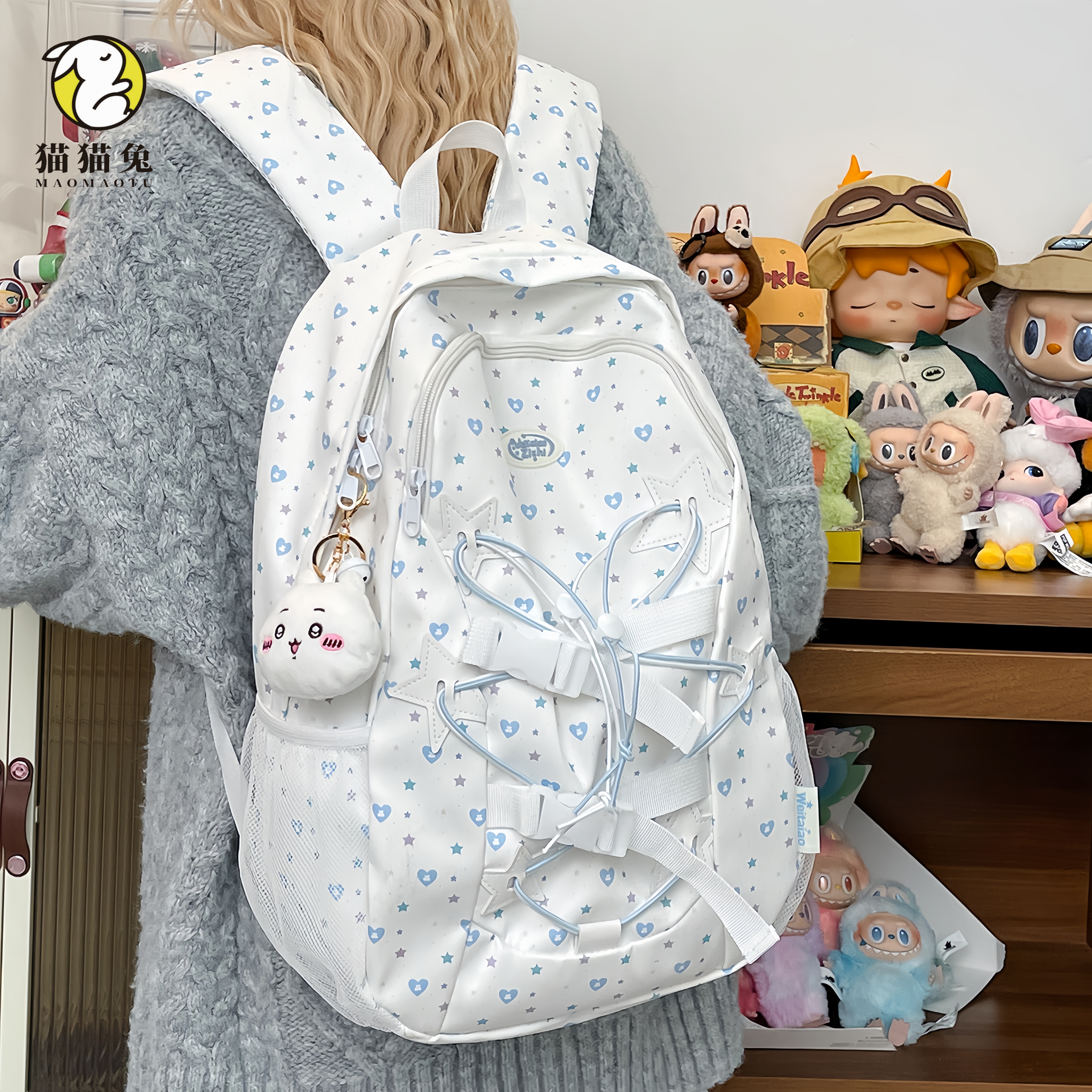 高颜值大容量韩系轻便双肩包