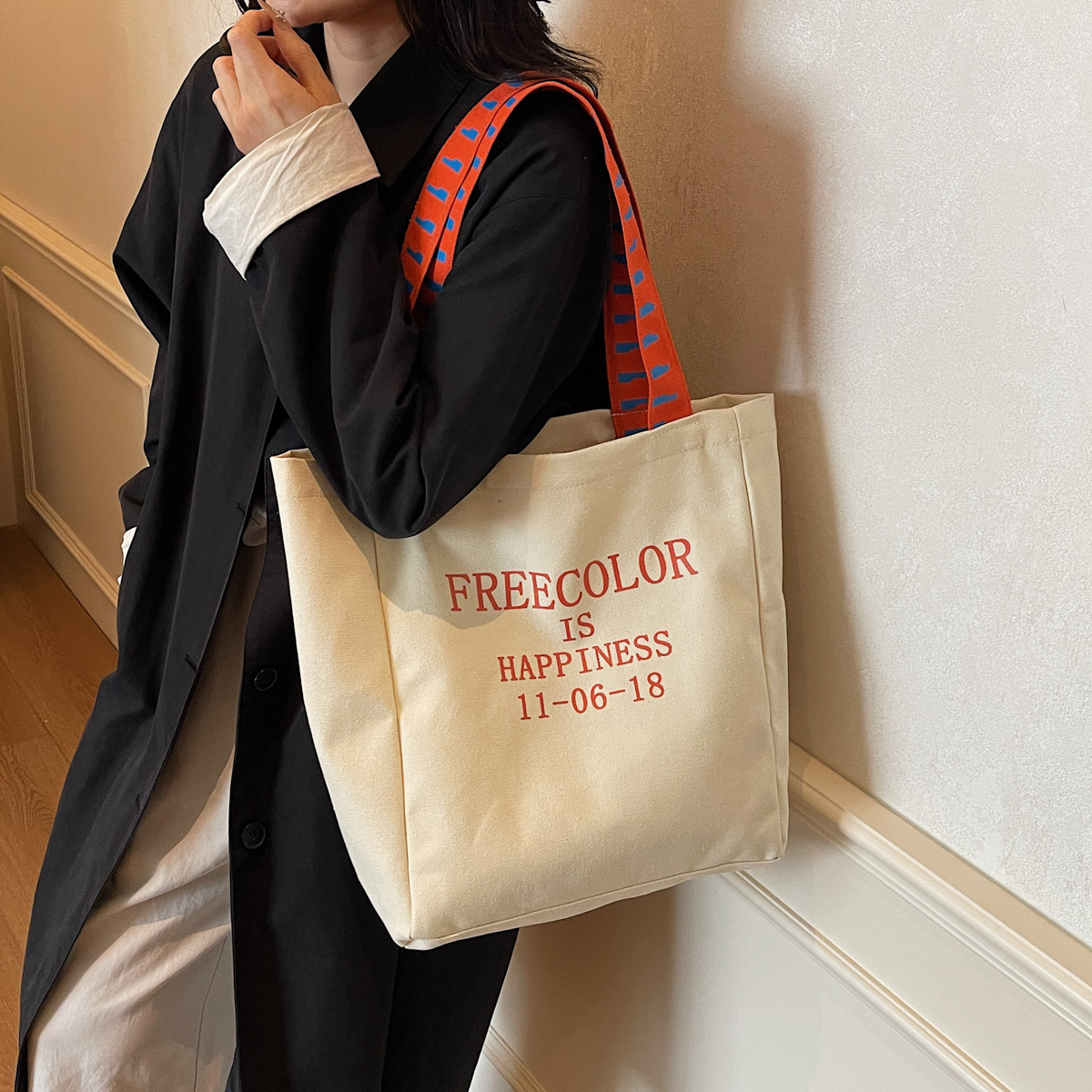 有质感的帆布包高级感单肩包