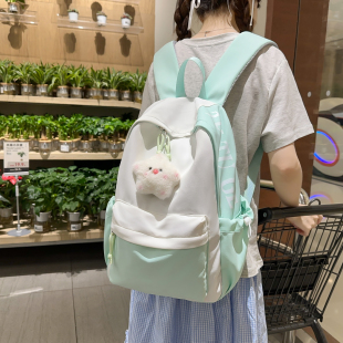 日系小清新背包大学生短途旅行包 书包女生高颜值小众ins风双肩包