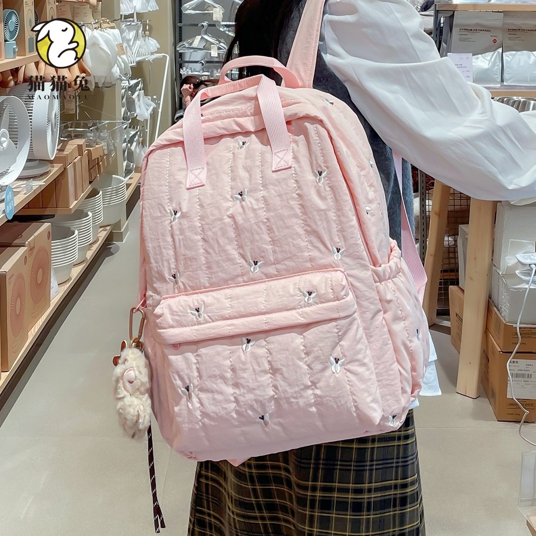 韩系书包高颜值小众不撞款初中女生双肩包大学生通勤背包电脑包女,箱包皮具/热销女包/男包,双肩背包,淘宝优惠券,粉丝福利购,淘宝优惠卷