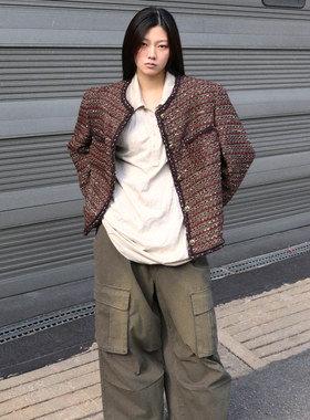 THE COLLECTORS韩国正品langer 气质小香风百搭外套