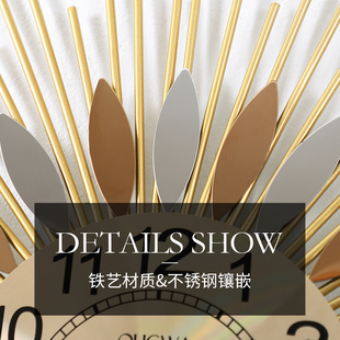 北欧轻奢大气挂表艺术钟表挂钟客厅家用个性 饰时钟 创意美式 挂墙装