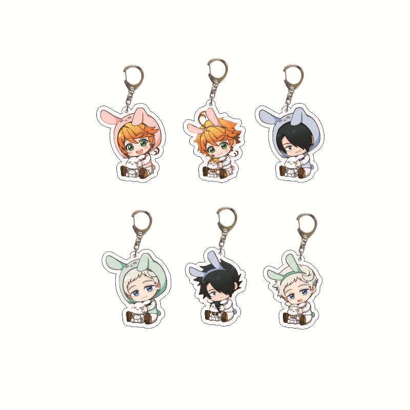 约定的梦幻岛动漫周边艾玛 诺曼 雷 伊莎贝拉亚克力钥匙扣新款