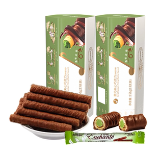 抹茶脑袋必买！抹茶夹心巧克力棒茶香清苦年货节囤货解馋小零食