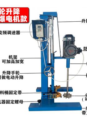 功率高速分散机风之速动油墨大化工油漆TLM拌涂料变频调升降搅机