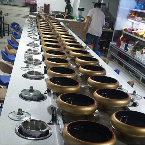 旋供应回转锅设备自助餐厅回转机器辣烫火锅设VRV火备麻转寿司设