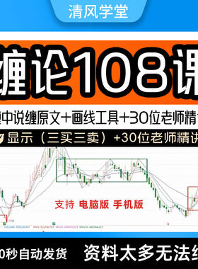缠中说禅缠论108课电子版指标原文著详解视频李彪自动画笔线工具