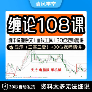 缠中说禅缠论108课电子版指标原文著详解视频李彪自动画笔线工具