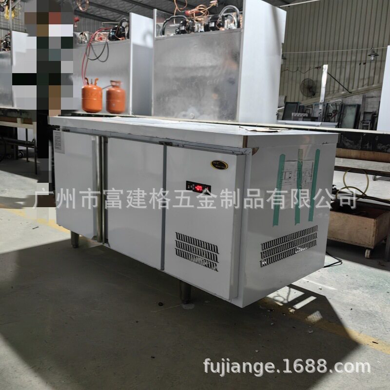 高端不锈钢商用保鲜工作台厨房卧式冷柜双温冷藏平冷操作台奶吧台