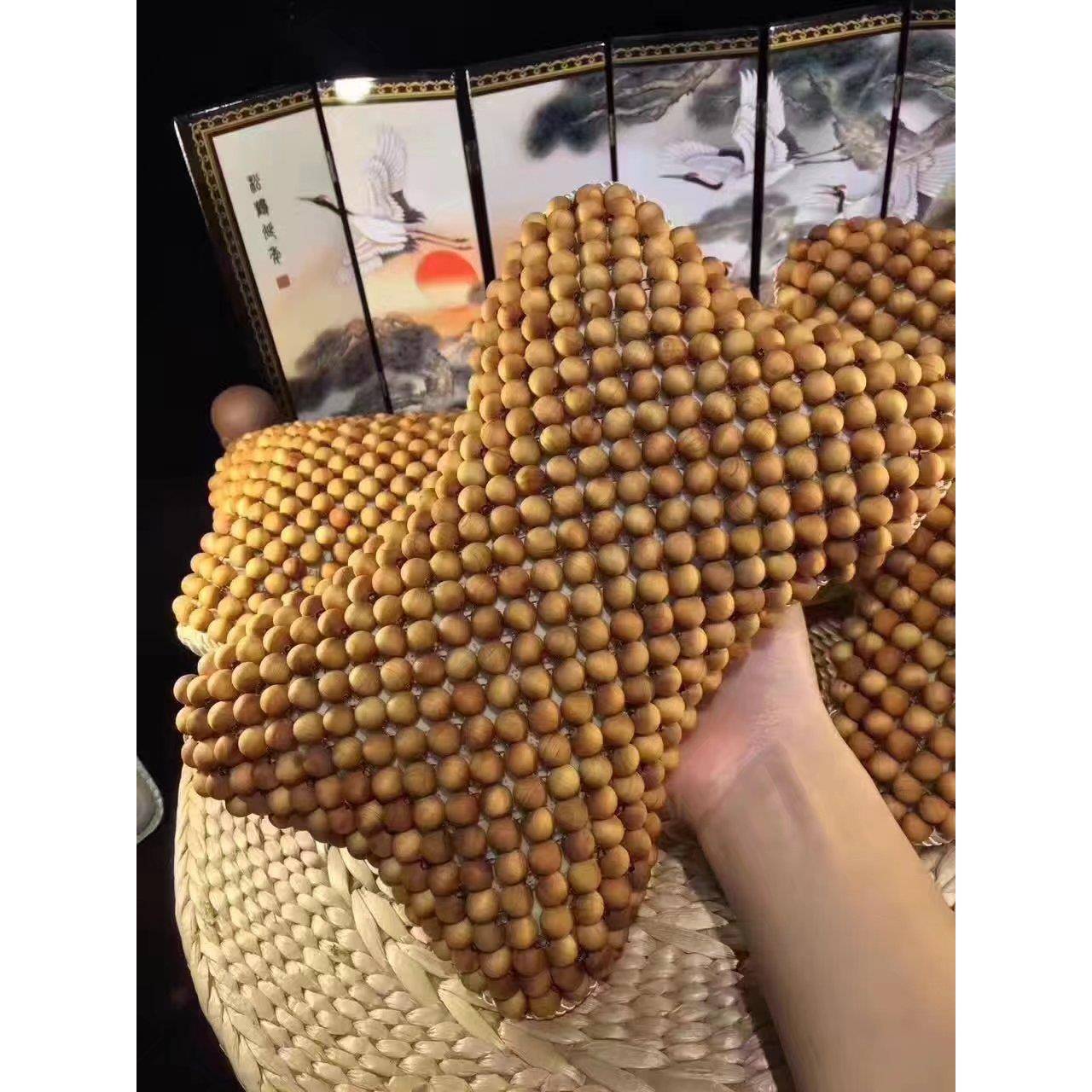 崖柏木珠子汽车座椅 崖柏念珠通用汽车头枕木质品