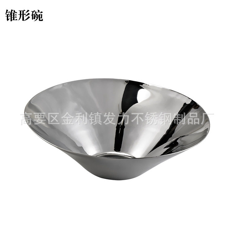 高档不锈钢果盘沙拉盘小吃碗 酒店酒吧KTV自助餐餐厅果盘不锈钢碗