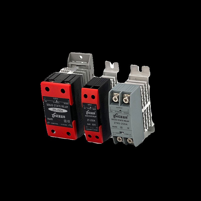 志特单相固态继电器25DA一体式散热器40A直流控交流60A24V220VSSR
