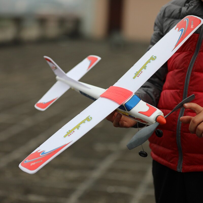 红雀橡筋动力滑翔机橡皮筋航空模型青少年比赛 仓身橡筋动力飞机