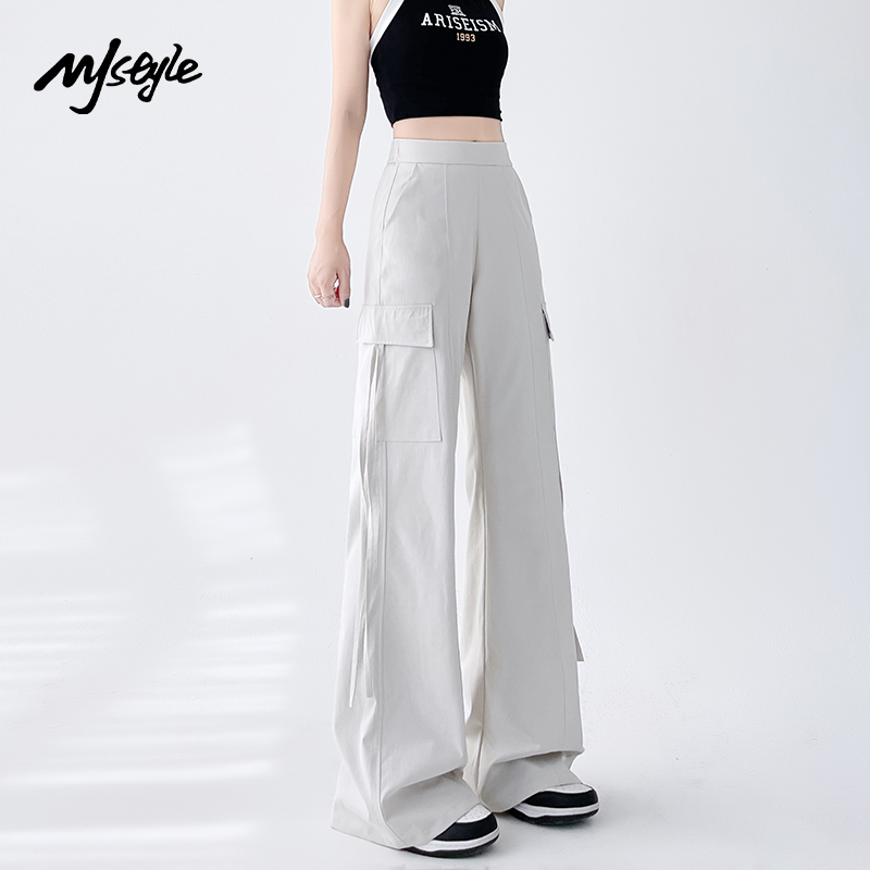 MJSTYLE美式工装微喇裤女