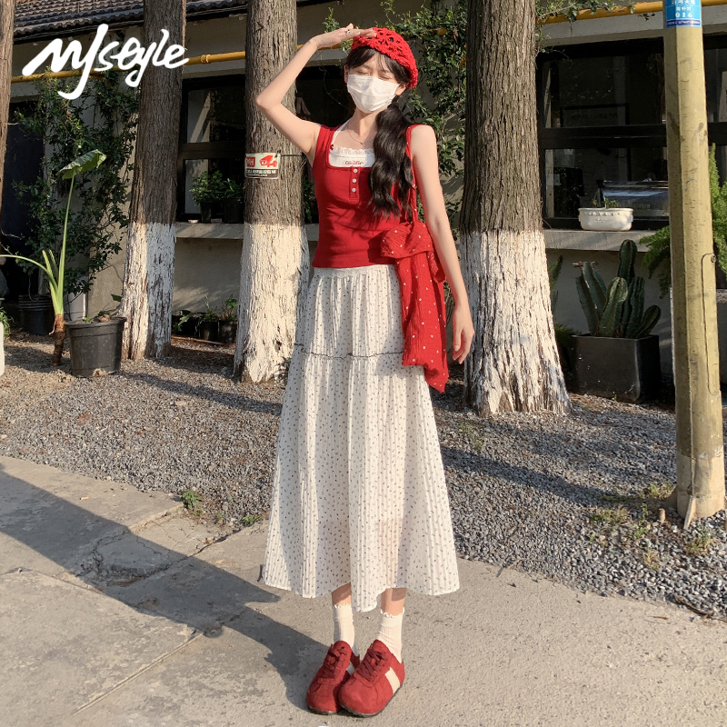 MJSTYLE蓬蓬高腰显瘦a字短裙