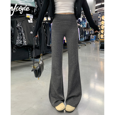 MJSTYLE休闲加绒喇叭裤女秋冬