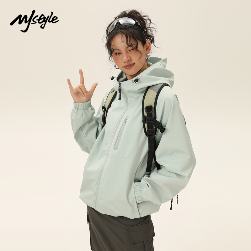 MJSTYLE小个子百搭冲锋衣款式